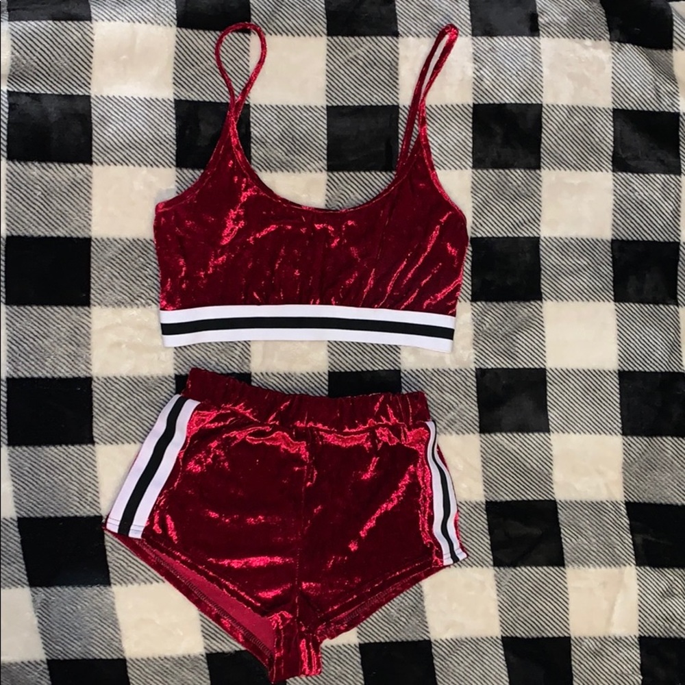 💙 velvet two piece set